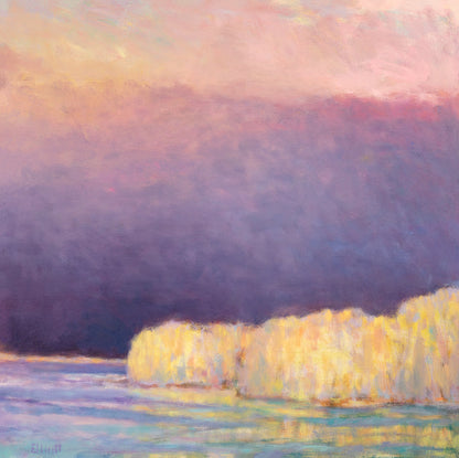 Lake Haze | Yellow | Limited Edition Canvas Print