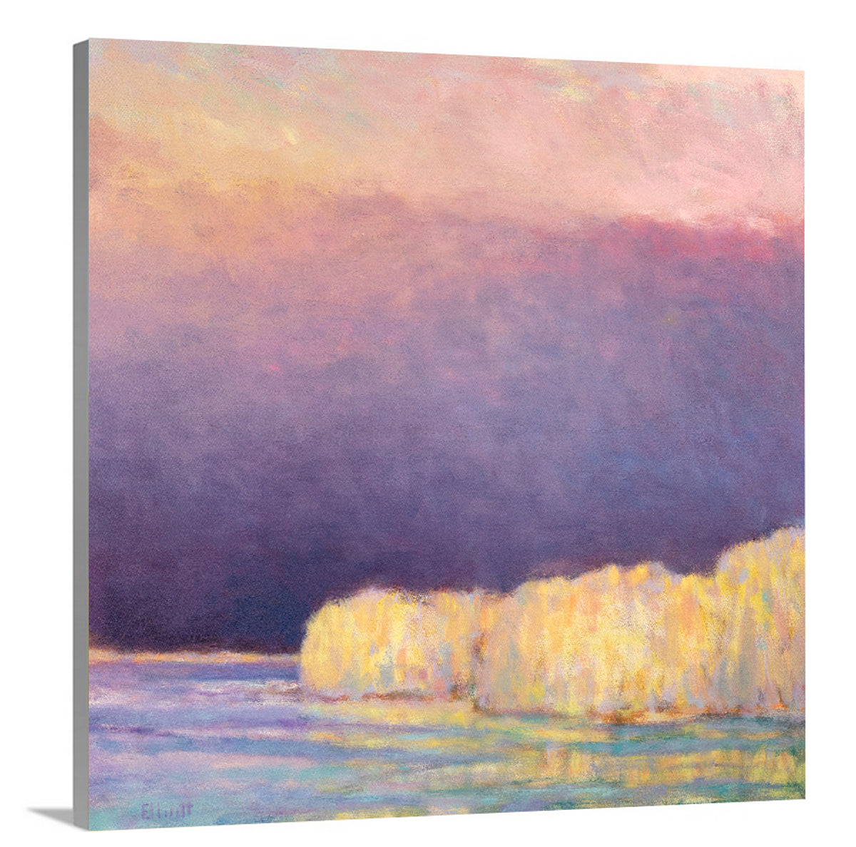Lake Haze | Yellow | Limited Edition Canvas Print