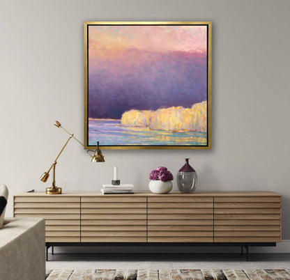 Lake Haze | Yellow | Limited Edition Canvas Print
