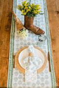 Table Runner | Lotus, Sage & Uniform Blue The Mended Company