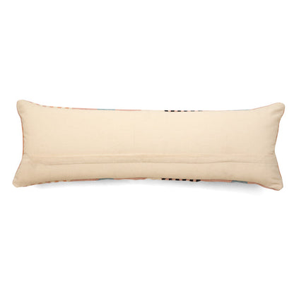 Handmade Circle Geo Lumbar Pillow | Multi Blue Cushion Casa Amarosa