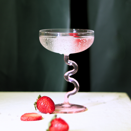 Swirl Cocktail Glasses in Pink | Set of 4 Drinking glass Casa Amarosa