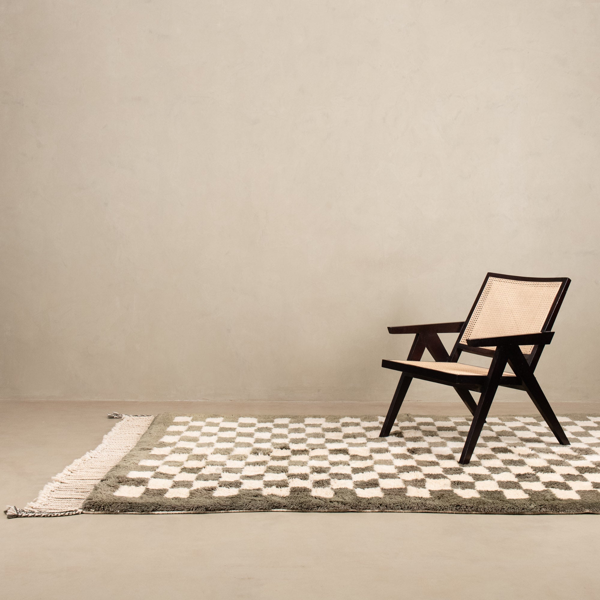 Checkered Garden - Luxury Shag Moroccan Rug mrirt rug Benisouk