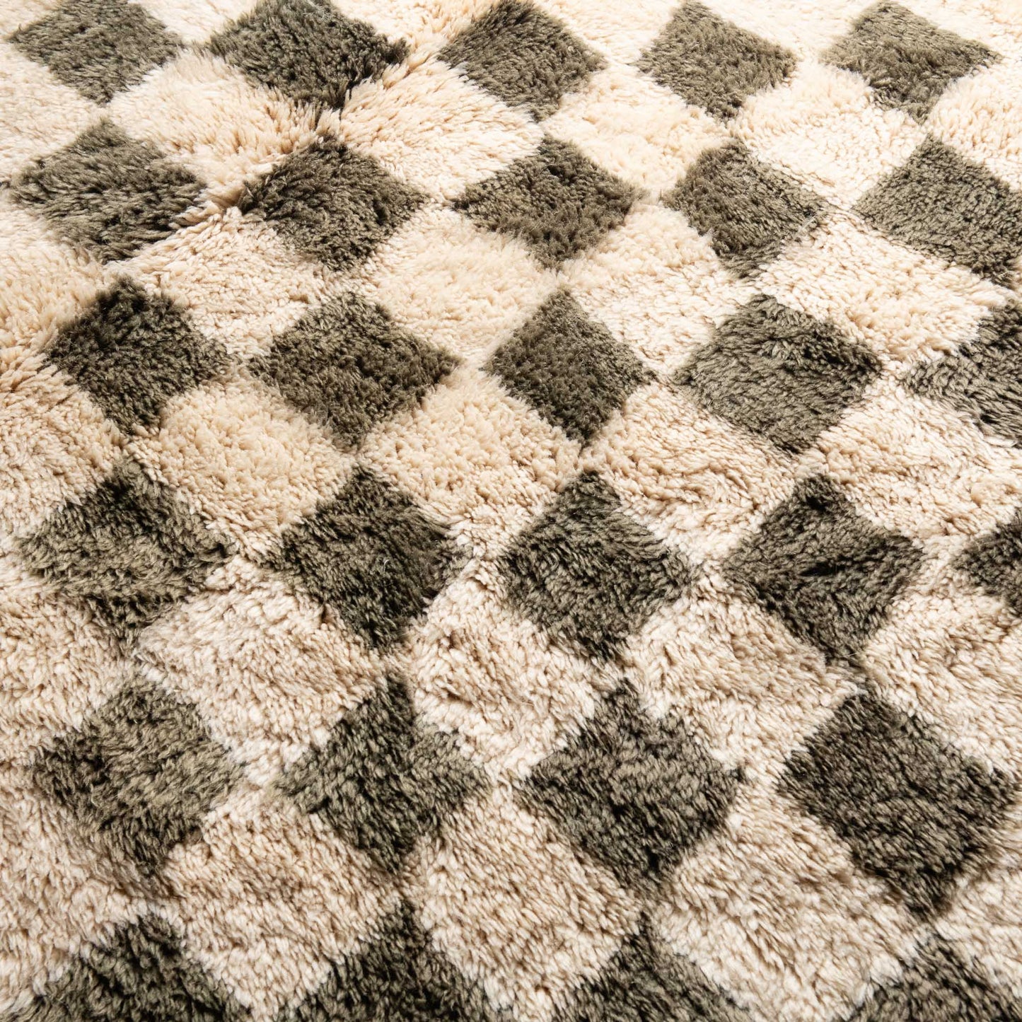 Checkered Garden - Luxury Shag Moroccan Rug mrirt rug Benisouk