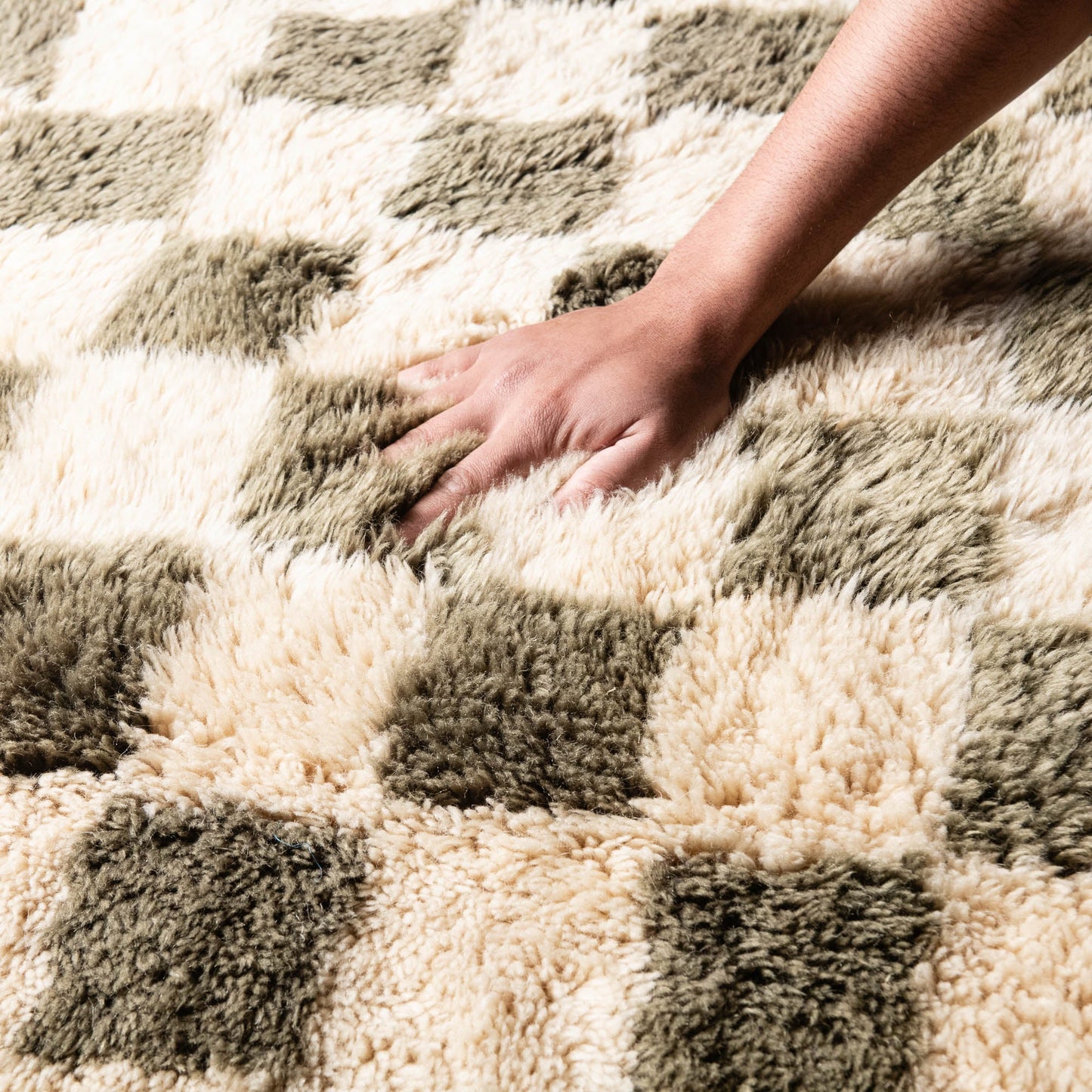 Checkered Garden - Luxury Shag Moroccan Rug mrirt rug Benisouk