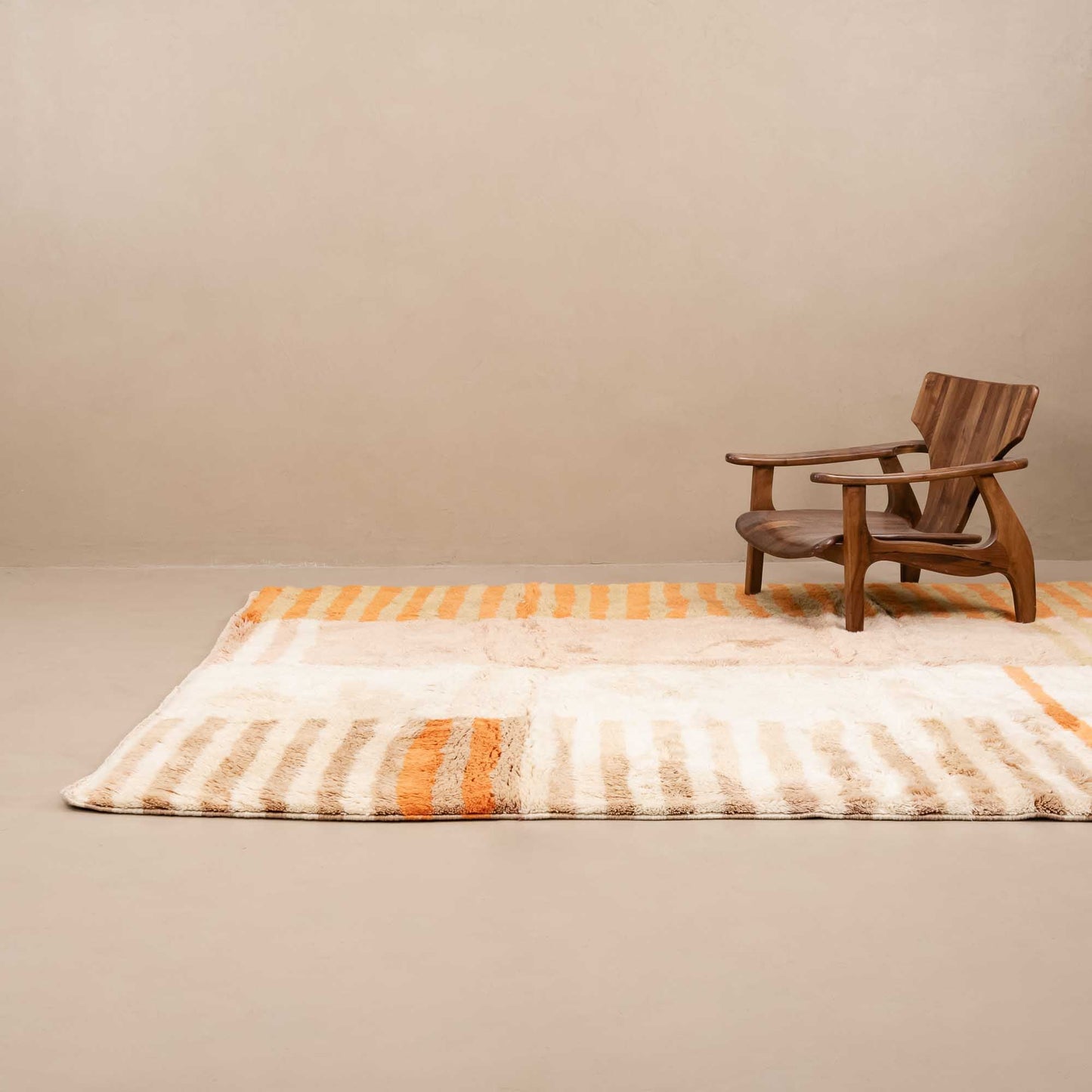 Defragmented Sunset | Luxury Shag Moroccan Rug