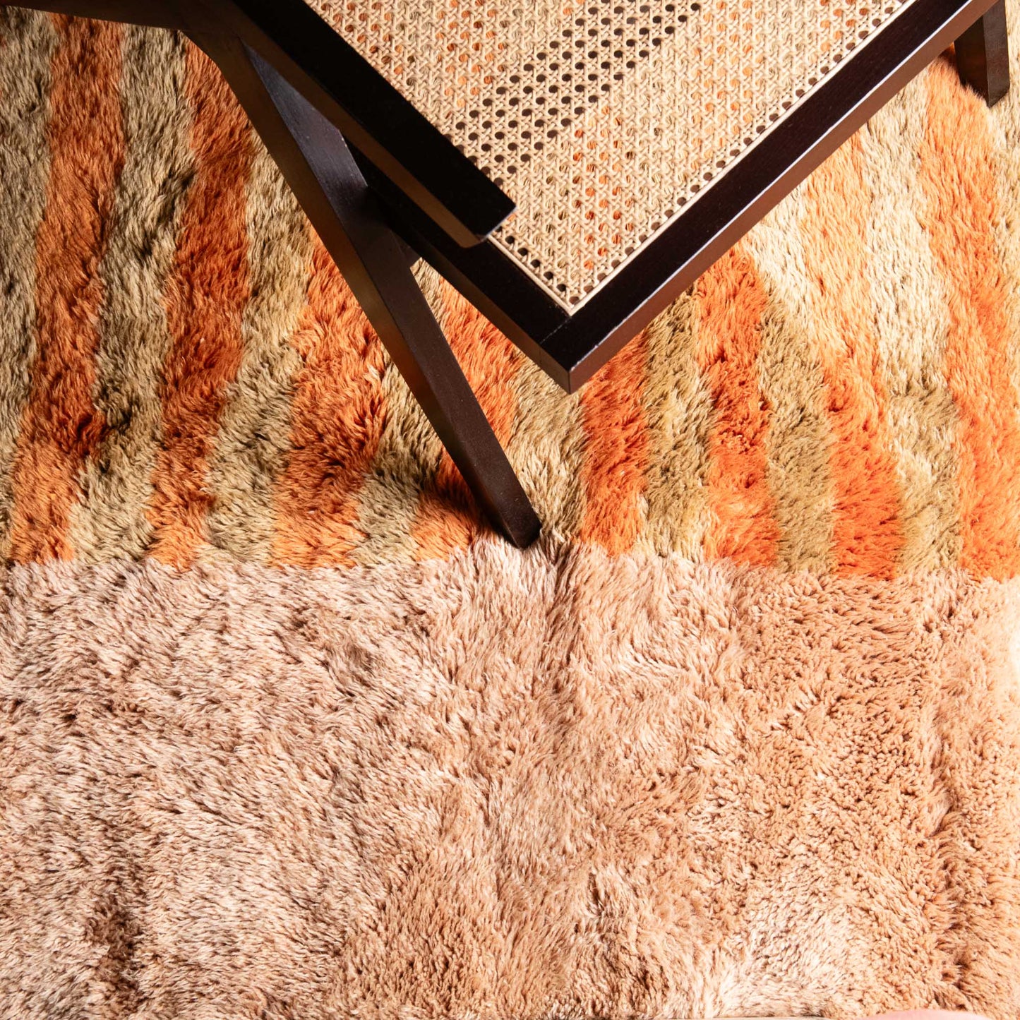 Defragmented Sunset | Luxury Shag Moroccan Rug