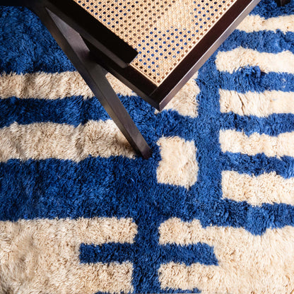 Ocean Tribe | Luxury Shag Moroccan Rug mrirt rug Benisouk