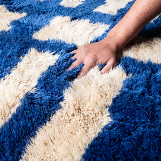 Ocean Tribe | Luxury Shag Moroccan Rug mrirt rug Benisouk