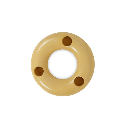 Nordic Donut Concrete Candle Holder | Set of 2 | Mustard Yellow