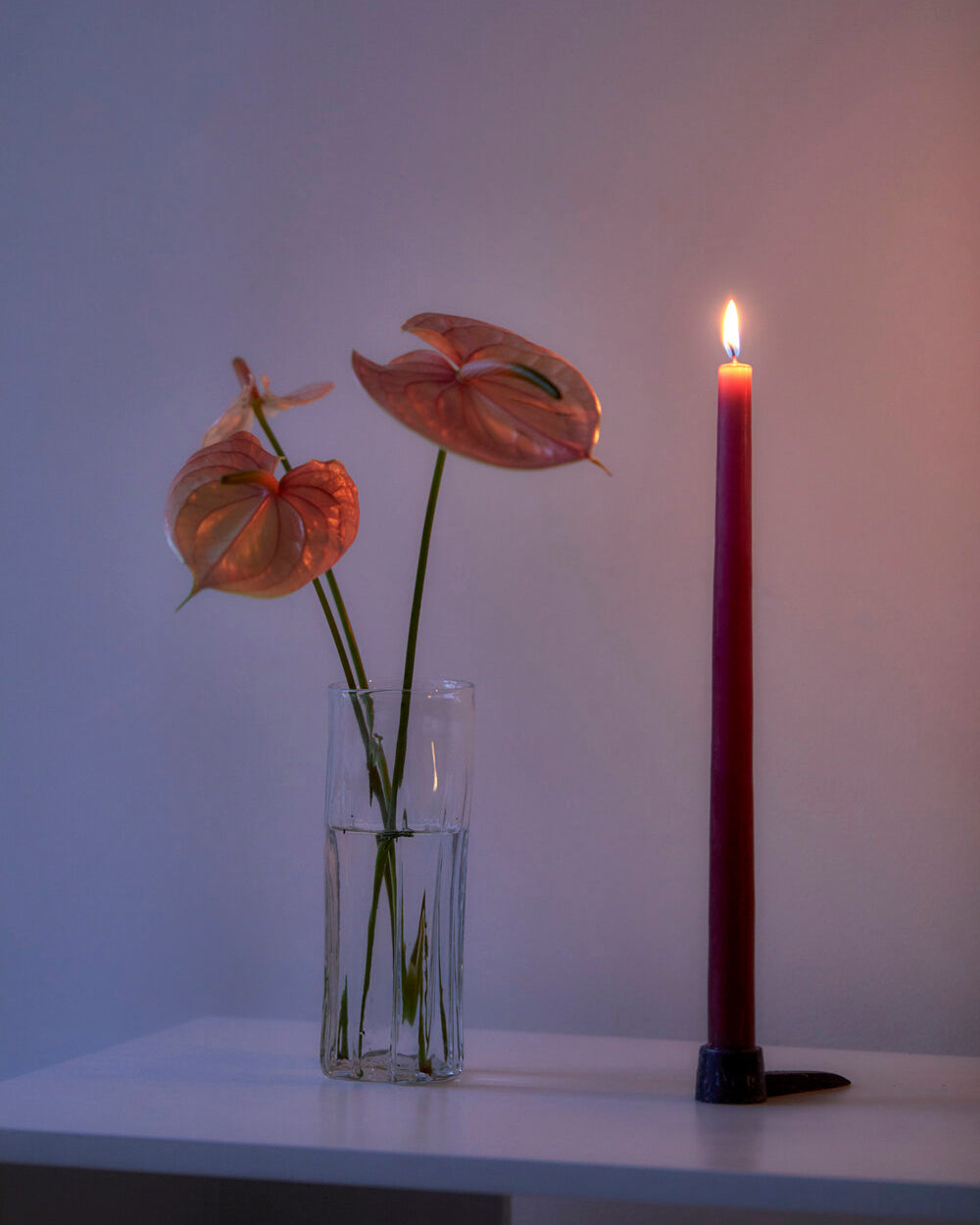 SALE Handmade Natural Dye Beeswax Candles, Pair Candles atacama home