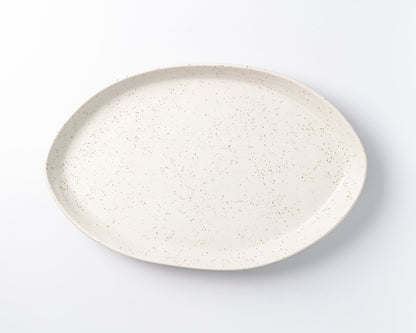Porcelain Oval Platter Serving Haand Birch
