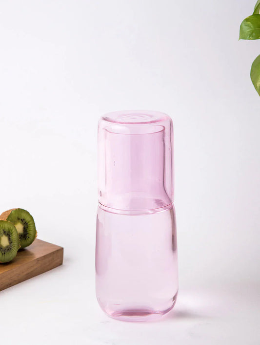 Handcrafted Glass Carafe | Pink carafe Casa Amarosa