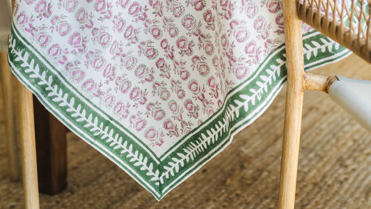 Table Throw | Protea, Sage & Lilac The Mended Company