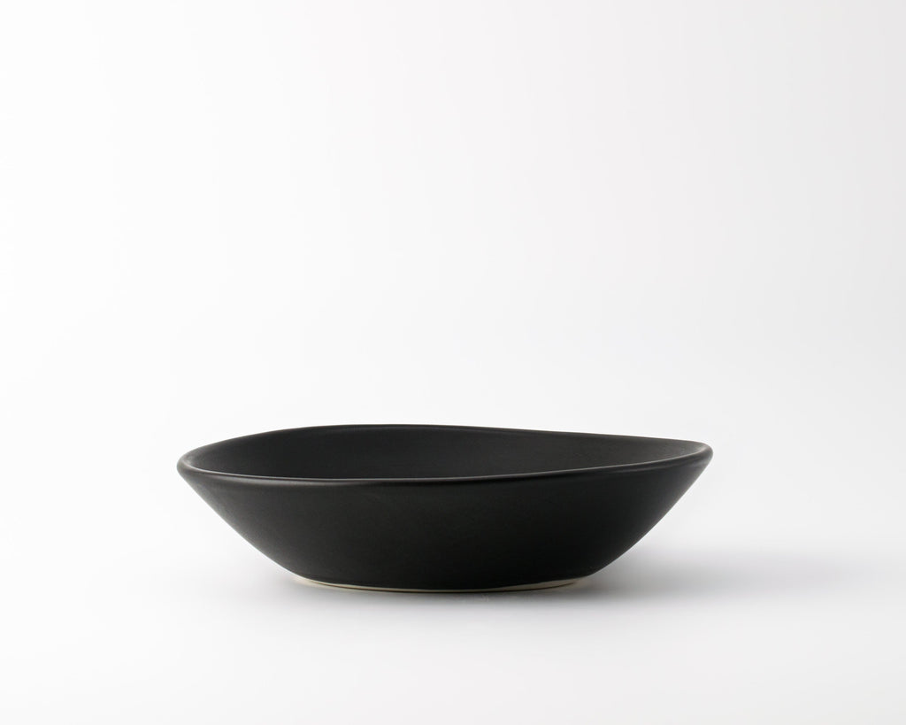 Ripple Pasta Bowl Bowls Haand Matte Black Individual