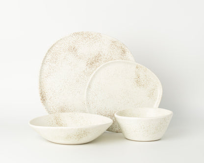 4 Piece Ripple Dinner Setting Set Haand Birch