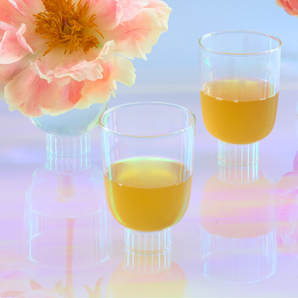 Curved Stemless Wine Glasses