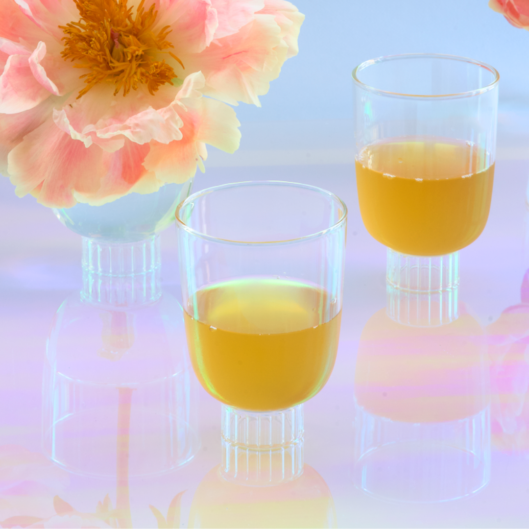 Curved Stemless Wine Glasses