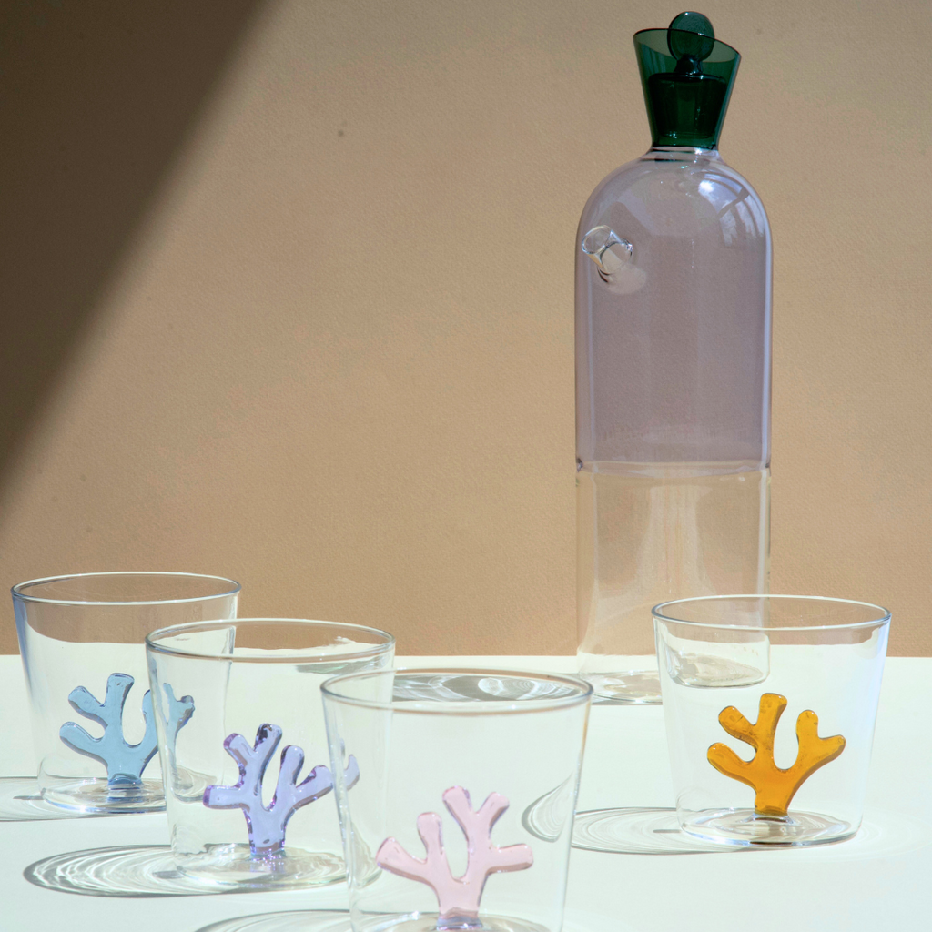 Whimsical Carafe | Pastel Hand-Blown Glass Pitcher