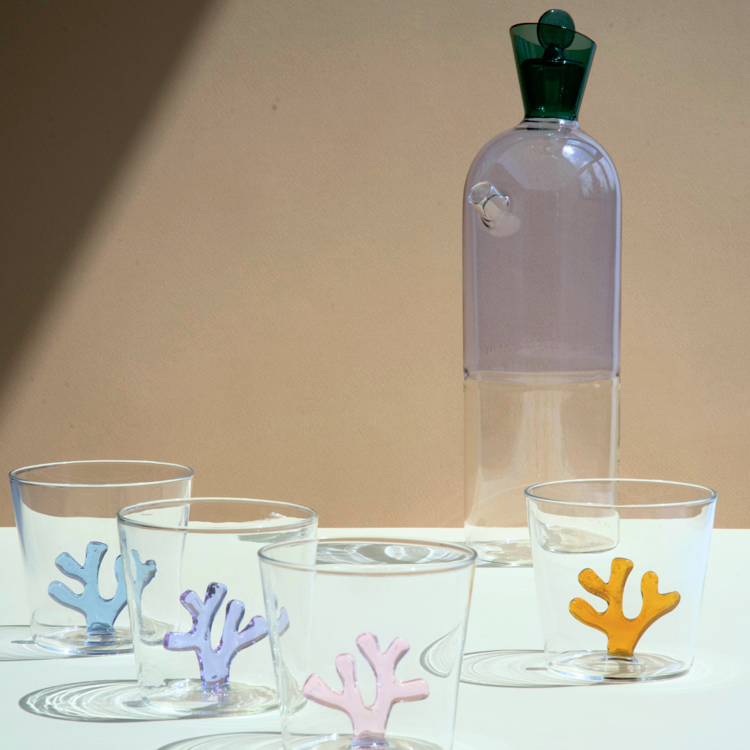 Whimsical Carafe | Pastel Hand-Blown Glass Pitcher