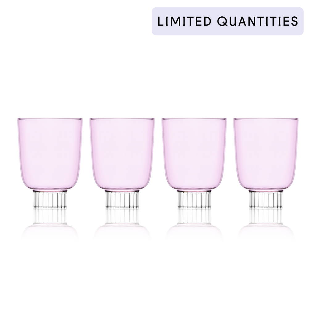 Curved Stemless Wine Glasses