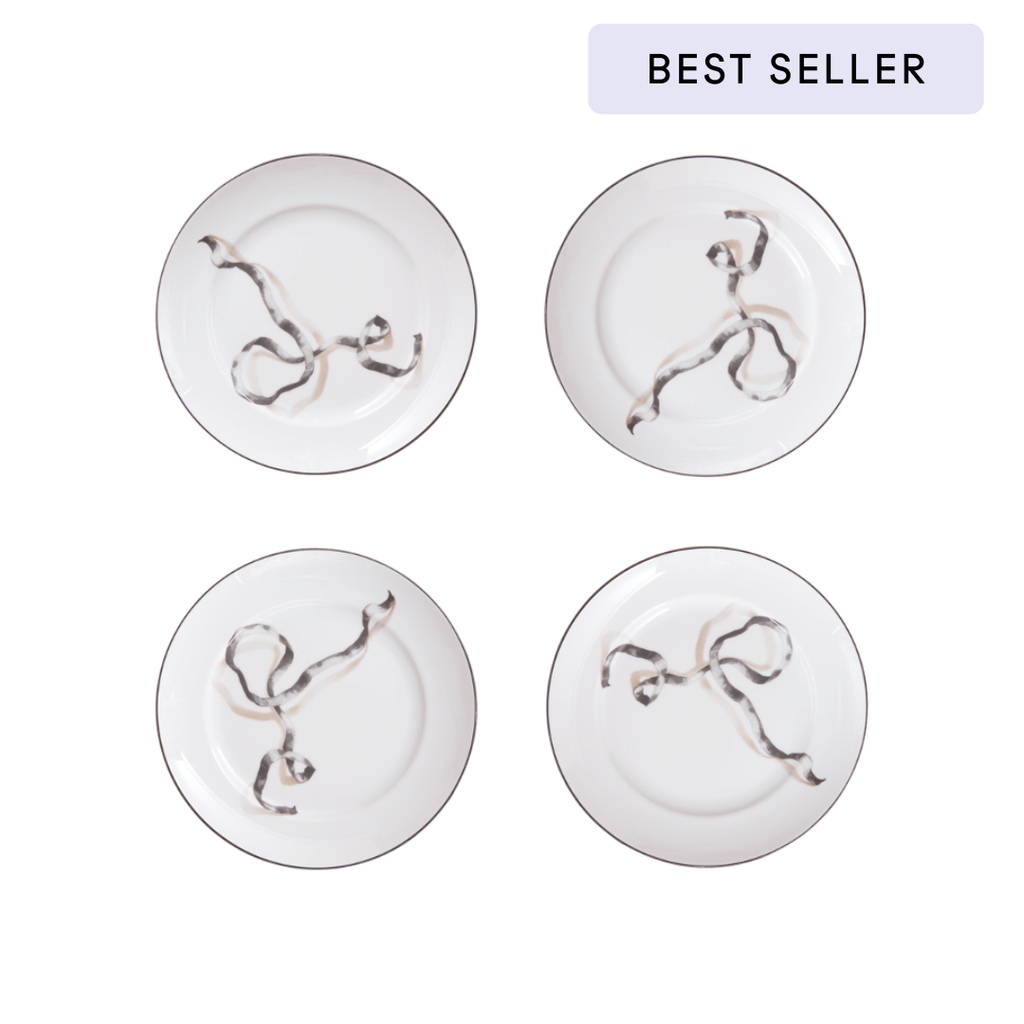 Ribbon Dessert Plates