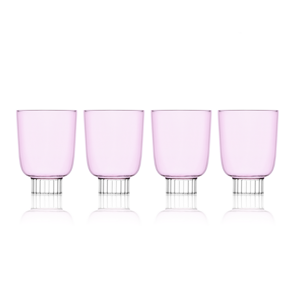 Curved Stemless Wine Glasses
