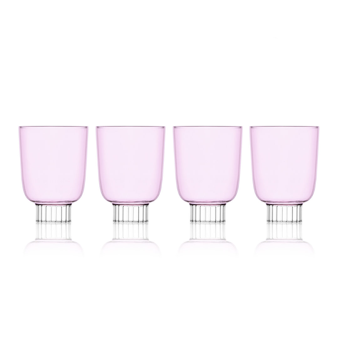 Curved Stemless Wine Glasses