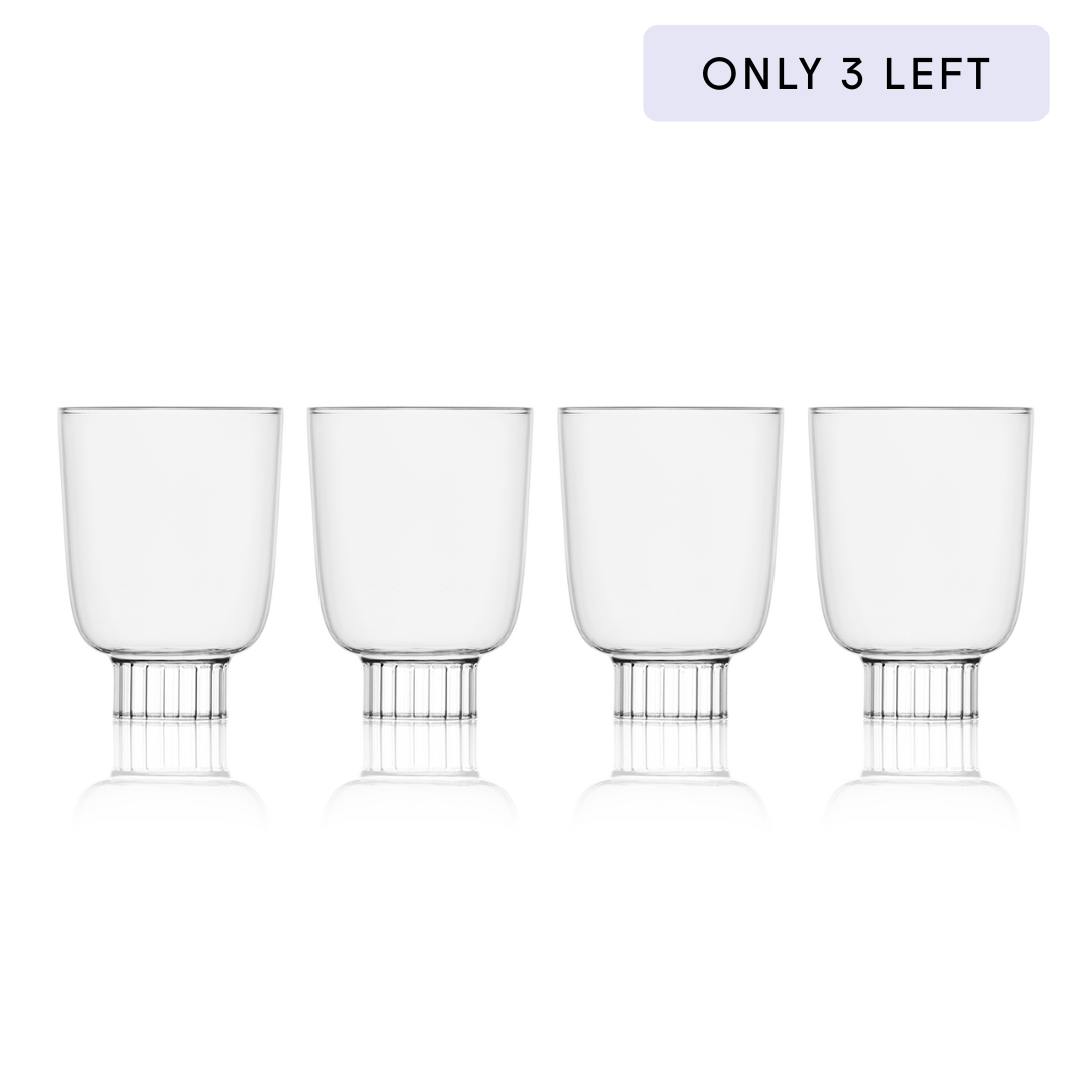 Curved Stemless Wine Glasses