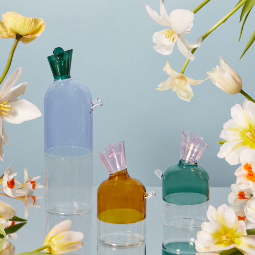 Whimsical Carafe | Pastel Hand-Blown Glass Pitcher