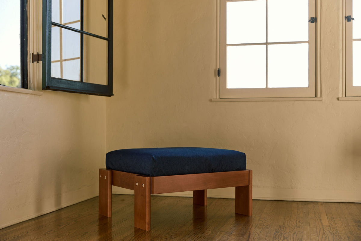 The Bacana Ottoman in Cactus Leather
