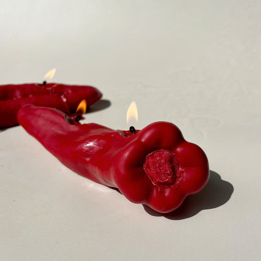 Chili Pepper Candle | Red Soy Wax Farmers Markets Scandles