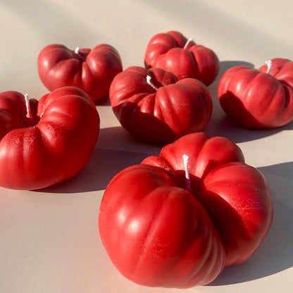 Heirloom Tomato Candle | Red Farmers Markets Scandles Red Tomato Leaf 6 Pack of Tomatoes