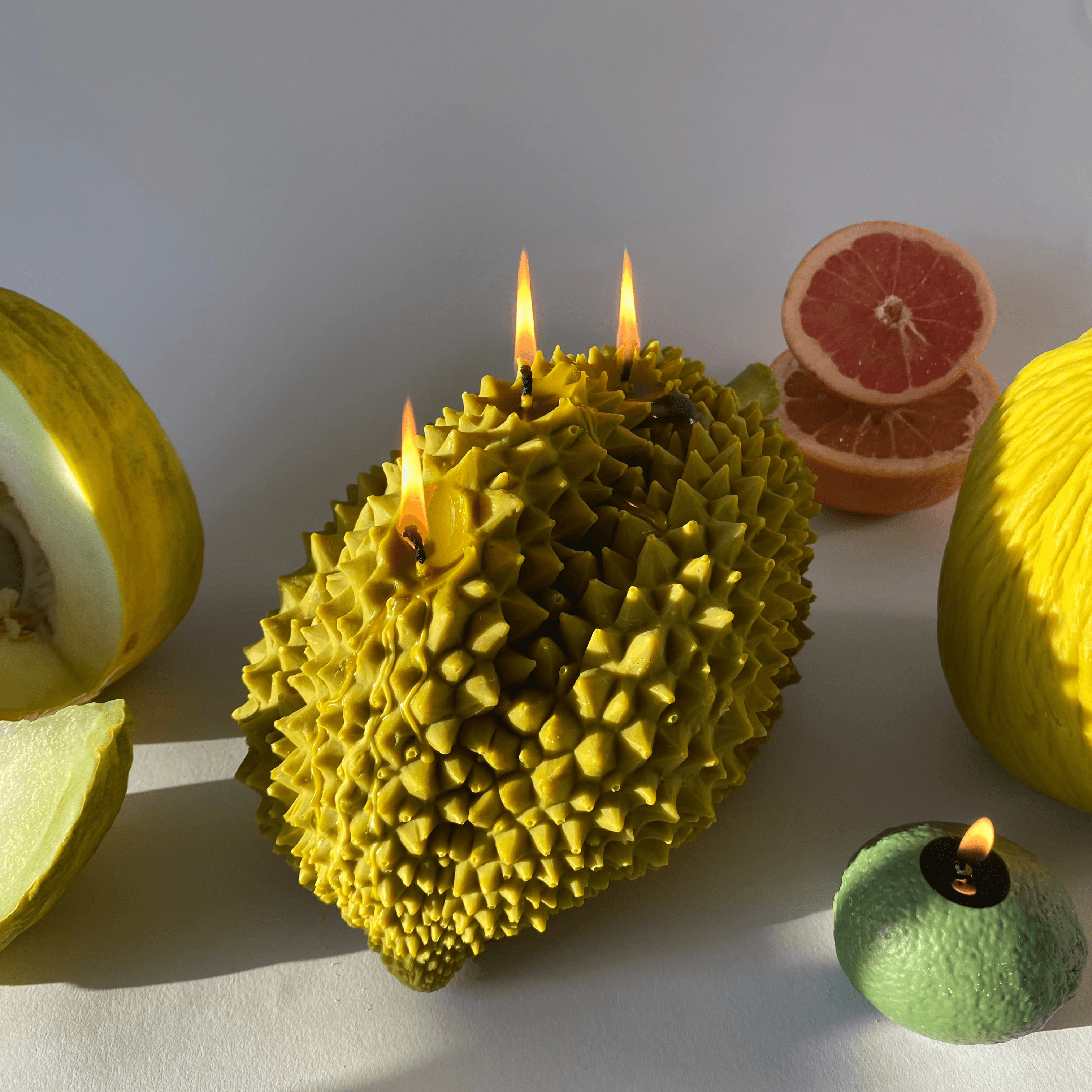 Durian Candle | Large Hand-Poured Soy Wax Farmers Markets Scandles