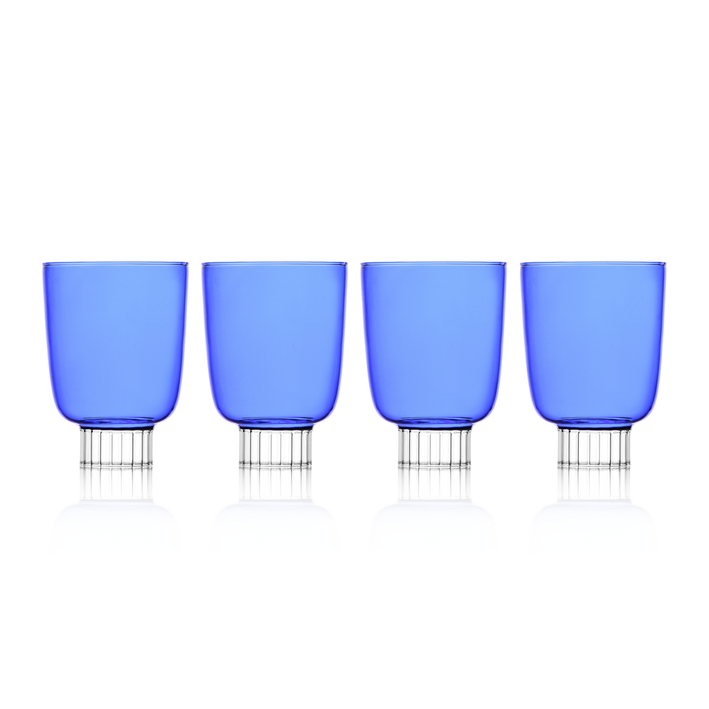 Curved Stemless Wine Glasses