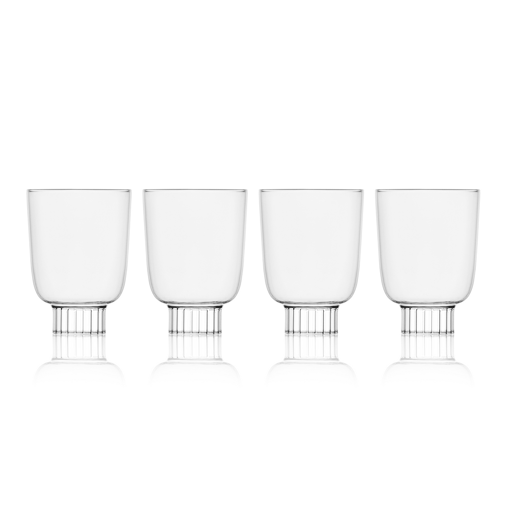 Curved Stemless Wine Glasses