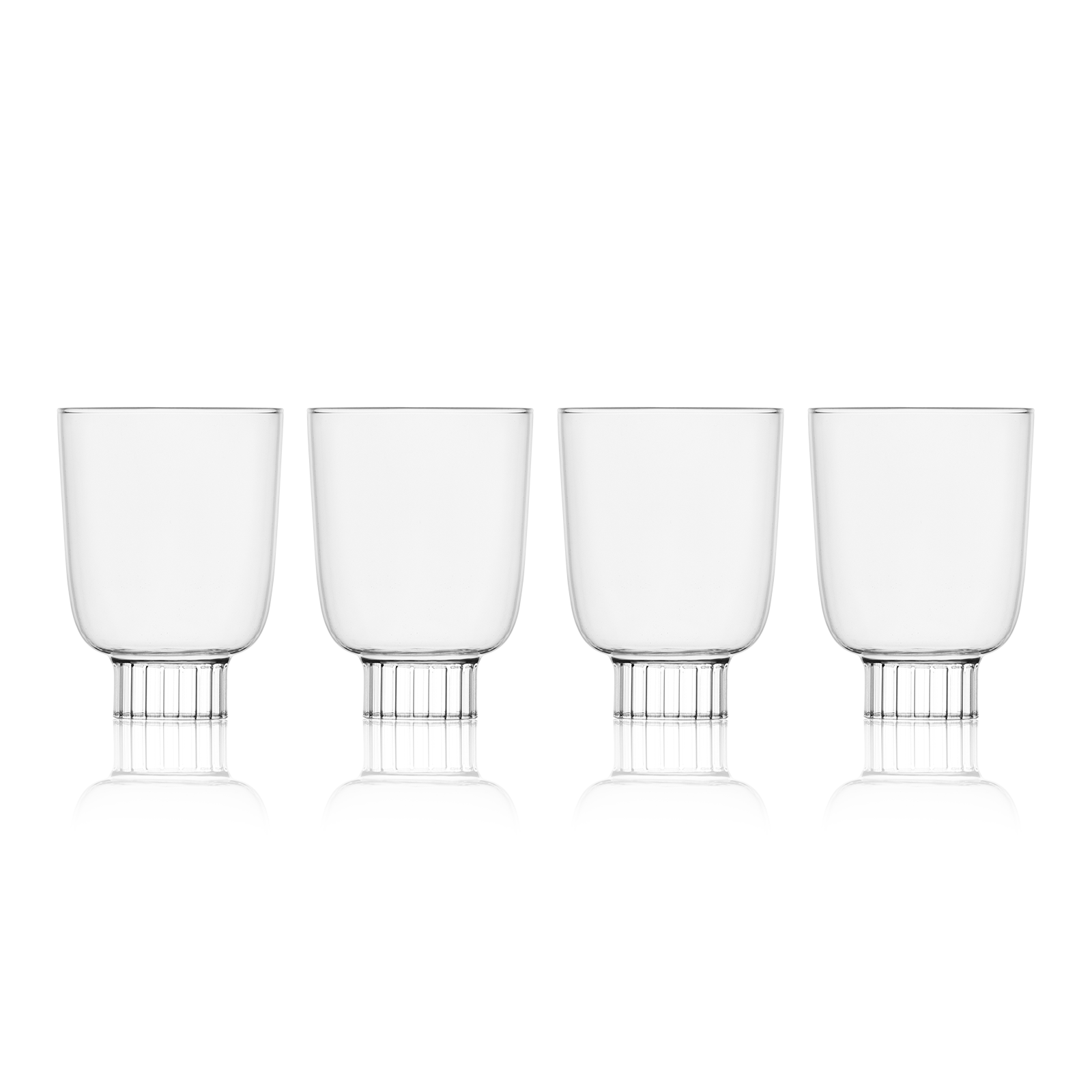 Curved Stemless Wine Glasses
