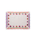 Tropical ZigZag Embroidered Cotton Placemats (Set of 4)