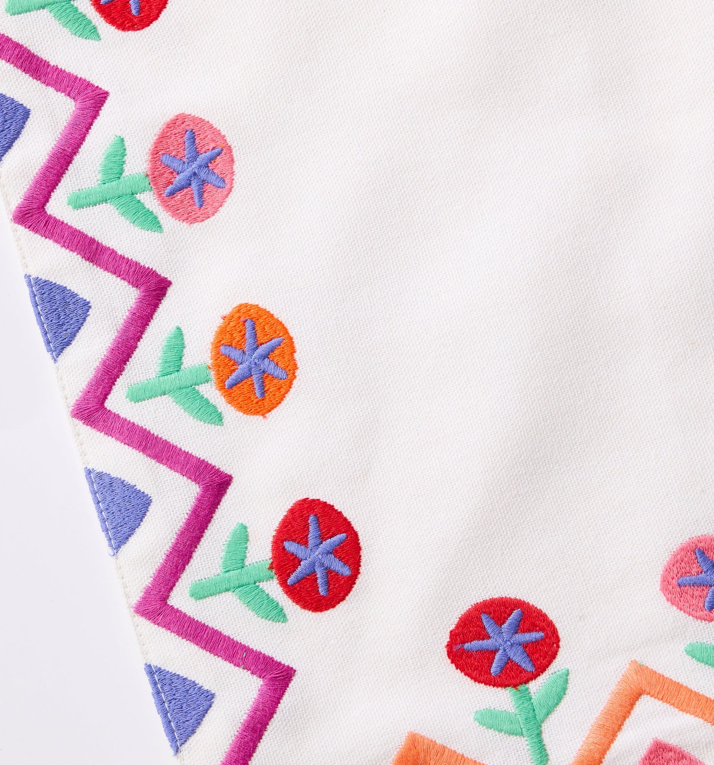 Tropical ZigZag Embroidered Cotton Placemats (Set of 4)