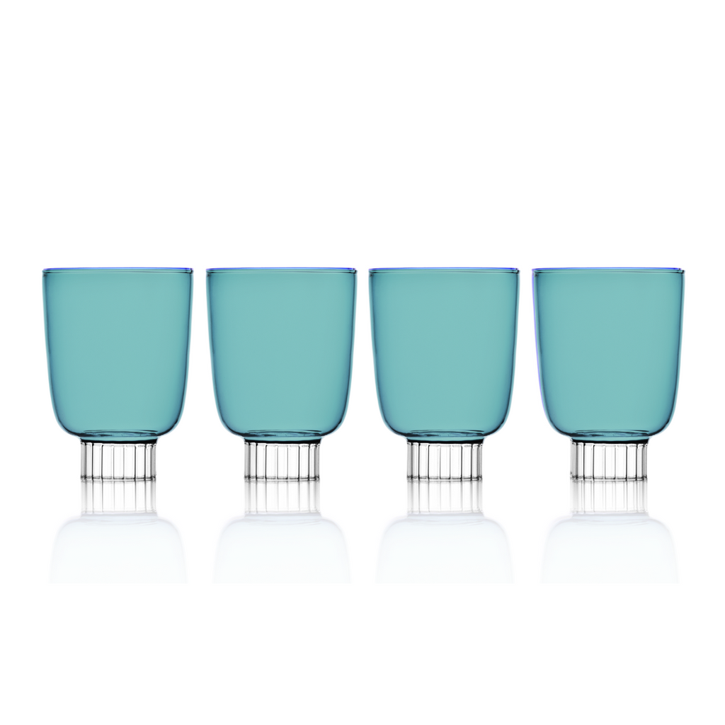 Curved Stemless Wine Glasses