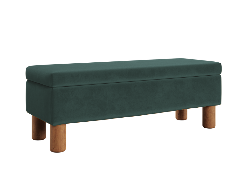 The Essential Storage Bench in Recycled Velvet
