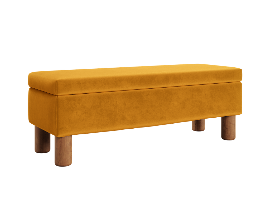 The Essential Storage Bench in Recycled Velvet
