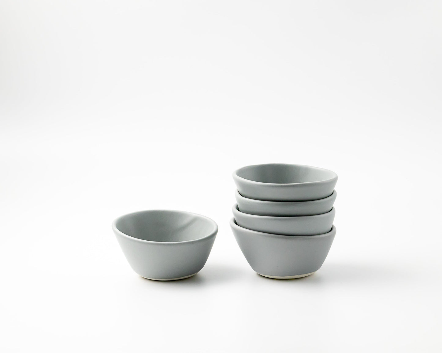 Dessert Bowl Bowls Haand Matte Grey Set of 4