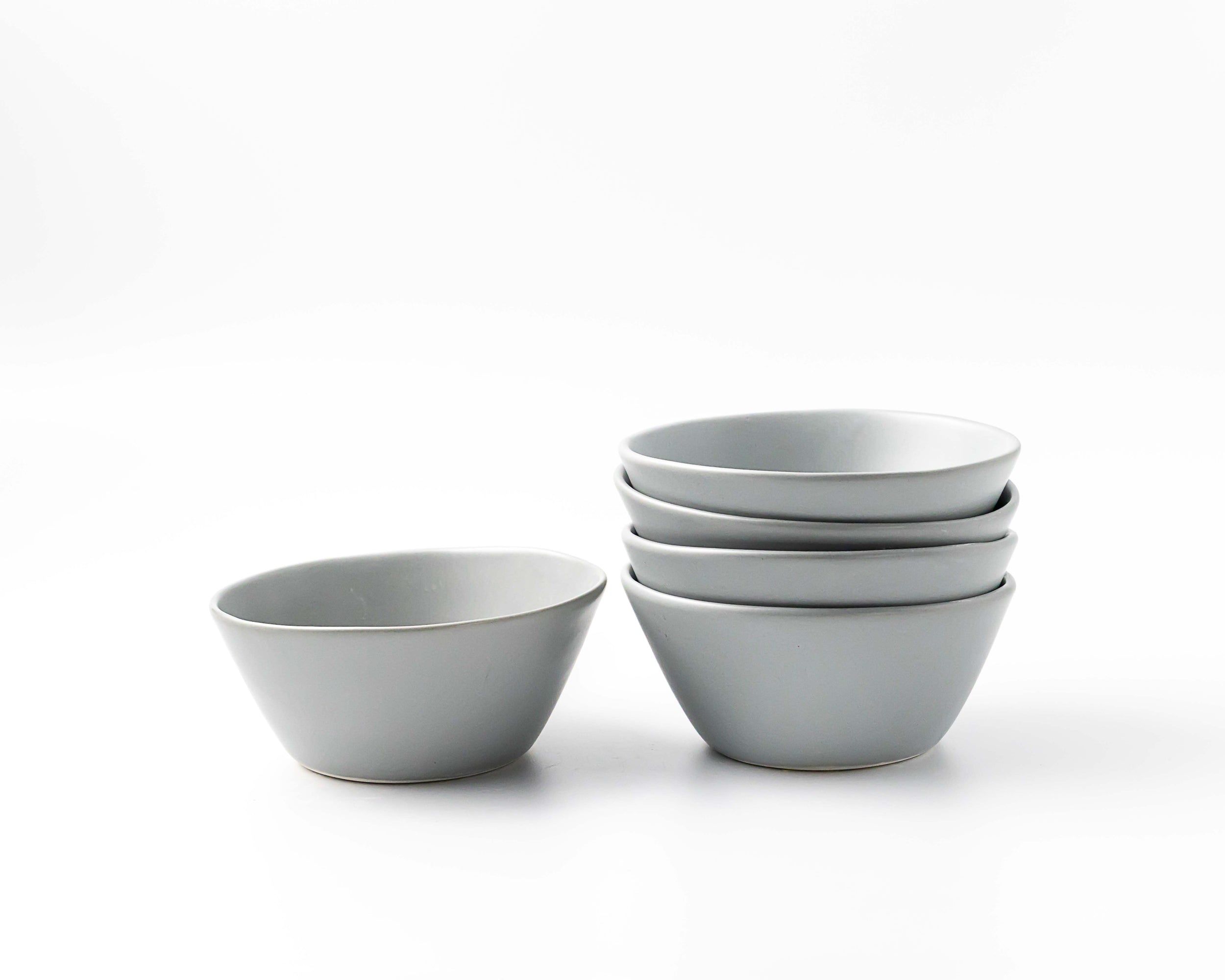 Breakfast Bowl Bowls Haand Matte Grey Set of 4