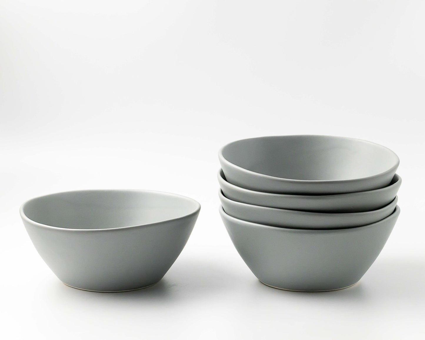 Sharing Bowl Bowls Haand Matte Grey Set of 4