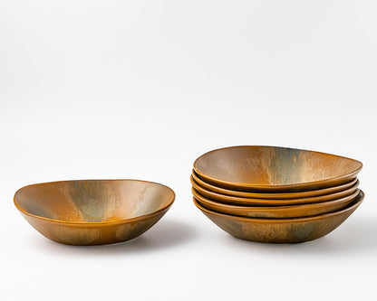 Ripple Pasta Bowl Bowls Haand Burl Set of 4