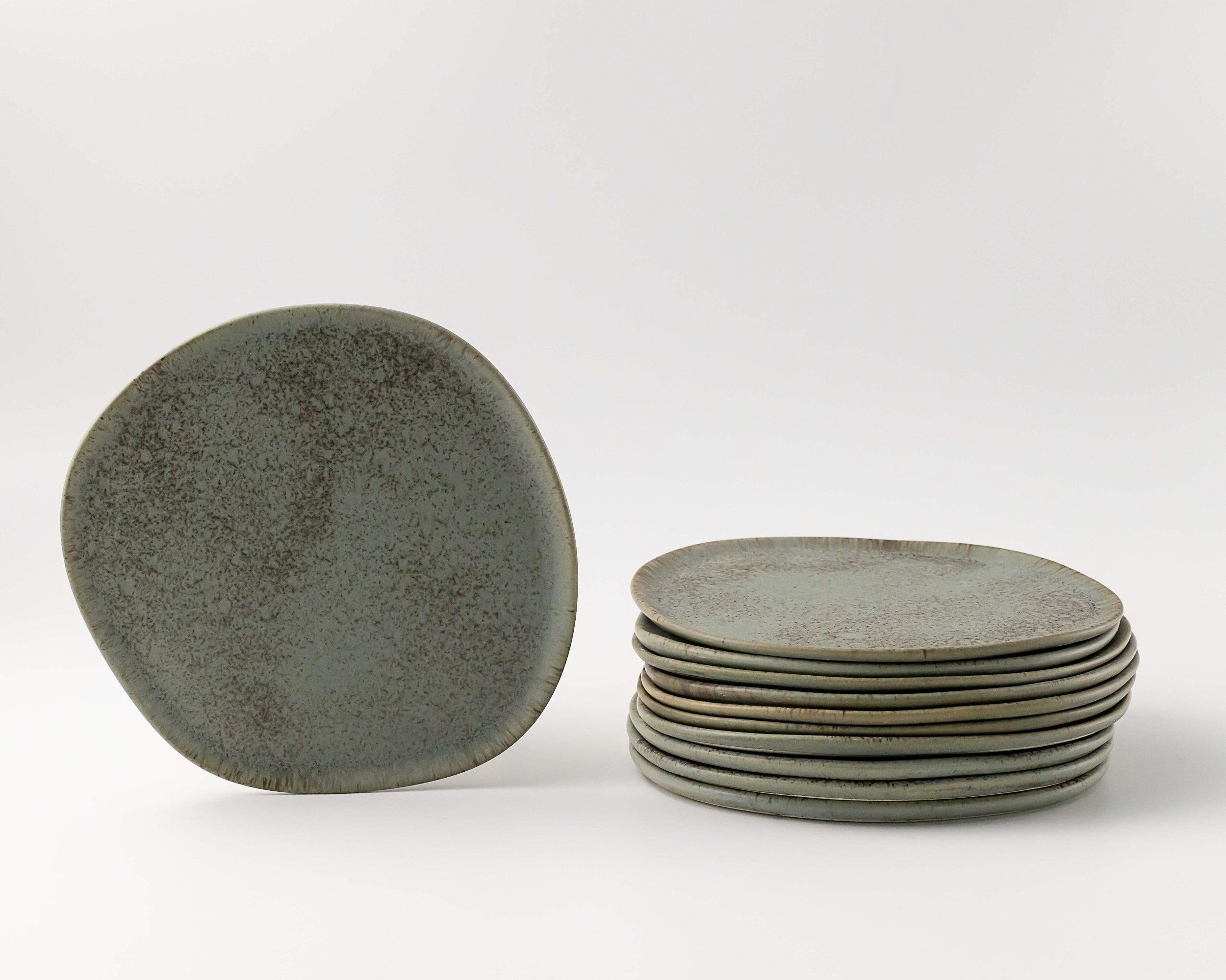Ripple Salad Plate Plates Haand Concrete Set of 4