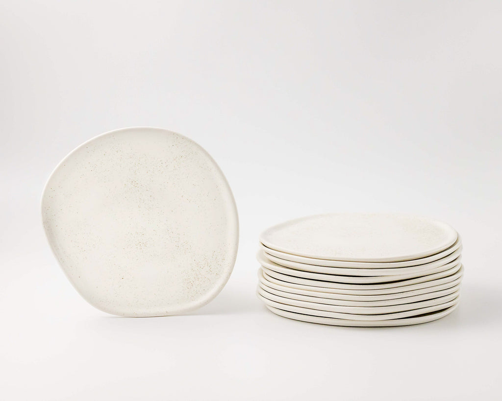 Ripple Salad Plate Plates Haand Birch Set of 4