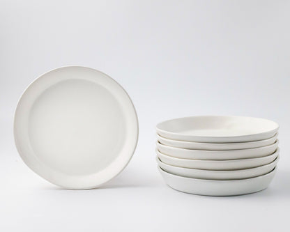 Skali Coupe Salad Plate Plates Haand Matte White Set of 4