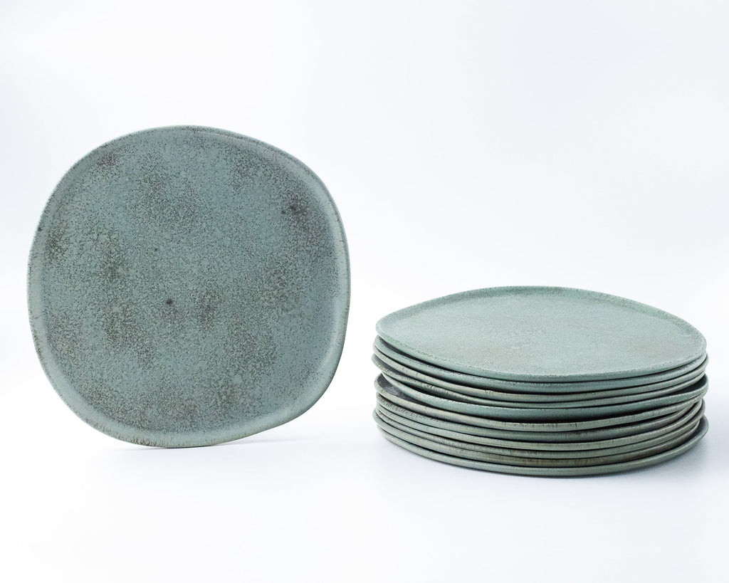 Ripple Dinner Plate Plates Haand Concrete Set of 4